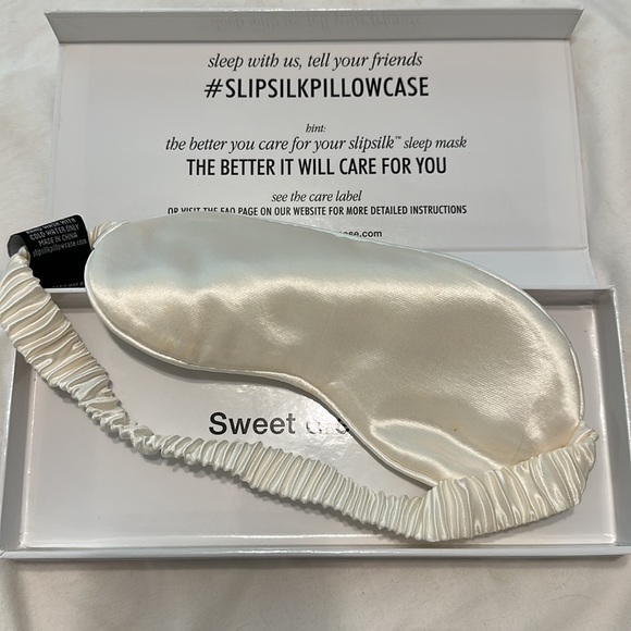 SLIP Pure Silk Sleep Mask - WHITE - New & Unused - Picture 2 of 3